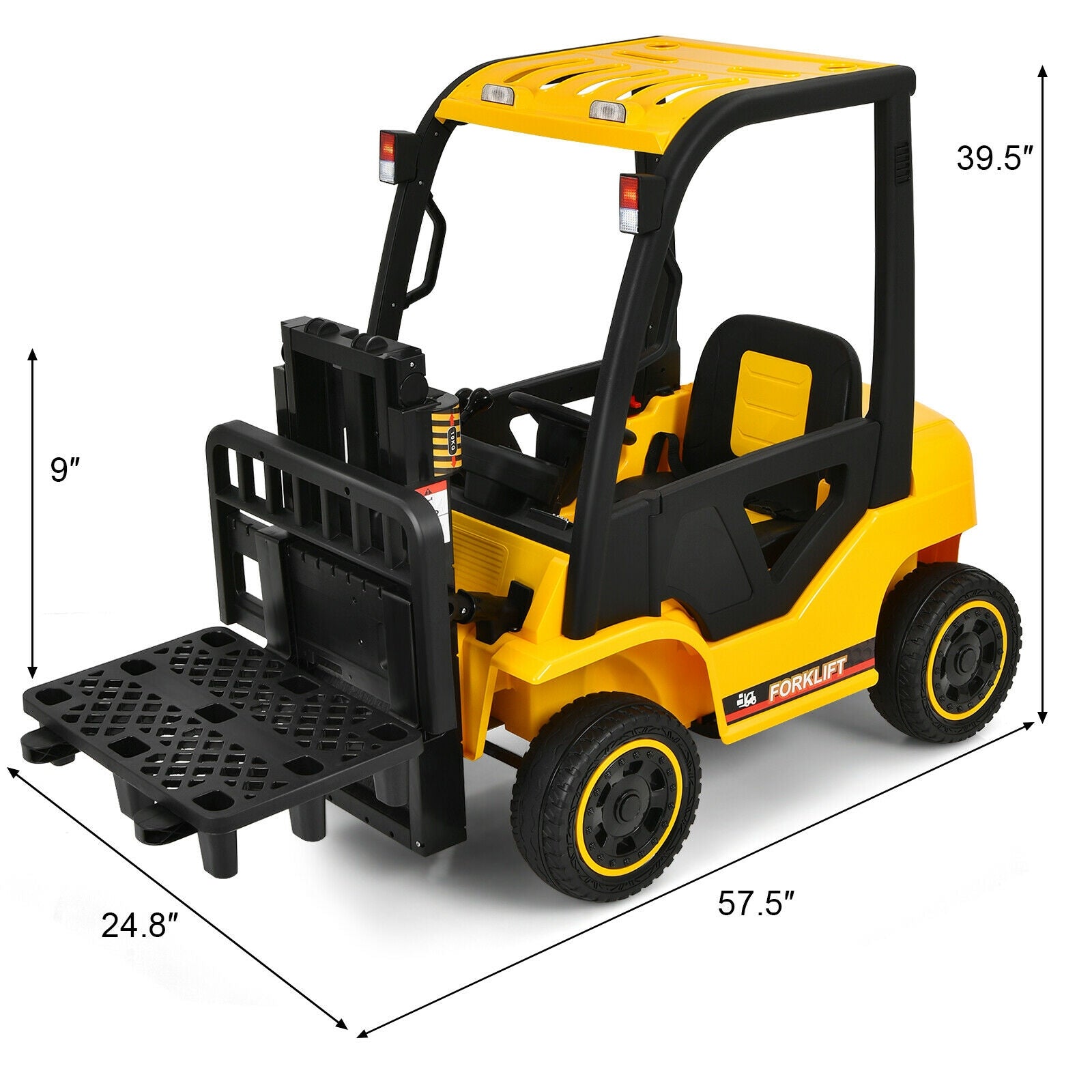12V Kids Ride On Forklift with Remote Control and Back Trunk