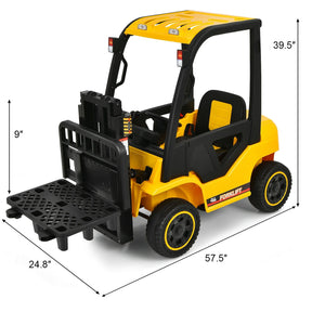 12V Kids Ride On Forklift with Remote Control and Back Trunk