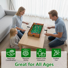 2 In 1 Multi Game Table with Compact Tabletop Foosball Table and Hockey Game