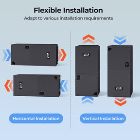2 Ton Ducted Central Air Conditioner Heat Pump System 24000 BTU 208/230V 18 SEER2 Inverter Split AC with Multi-Position Air Handler Unit