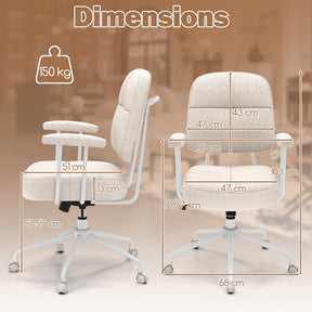 Upholstered Task Chair Adjustable Swivel Chair