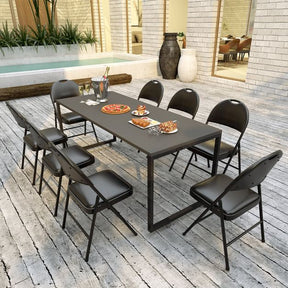2/4 Pack Folding Chairs Padded Party Chairs with Metal Frame