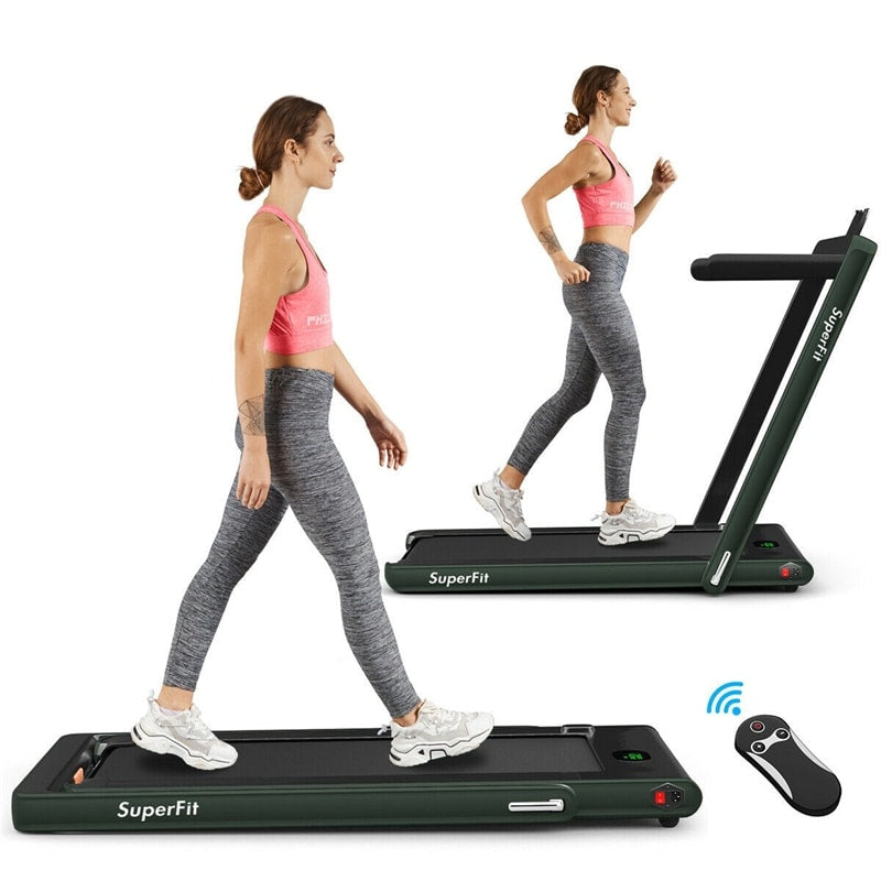 2 in 1 Folding Electric Treadmill 2.25HP Superfit Under Desk Treadmill