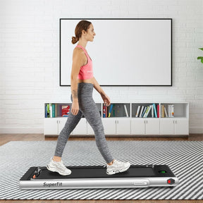 2 in 1 Folding Electric Treadmill 2.25HP Superfit Under Desk Treadmill
