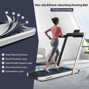 2 in 1 Folding Treadmill Electric Motorized Health Fitness