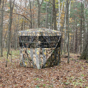3-Person Portable Camouflage Camping Tent Pop-Up Hunting Blind with Storage Bag and Slide Mesh Window