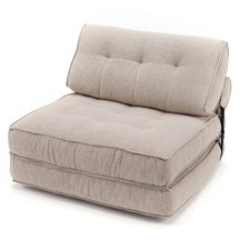 3-in-1 Folding Sofa Bed with Bolster & Pillow