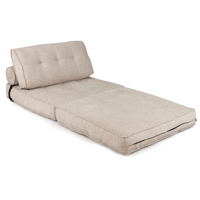 3-in-1 Folding Sofa Bed with Bolster & Pillow