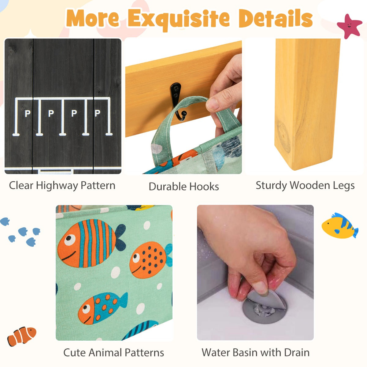 4-in-1 Kids Sand Water Activity Table with Foldable Storage Bin and Cloth Storage Bag