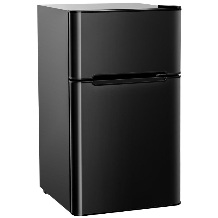 3.2 cu.ft. Compact Stainless Steel Refrigerator with  Removable Glass Shelf