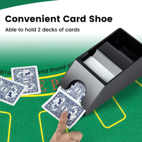 300 Pieces Casino Poker Chip Set with Automatic Card Shuffler