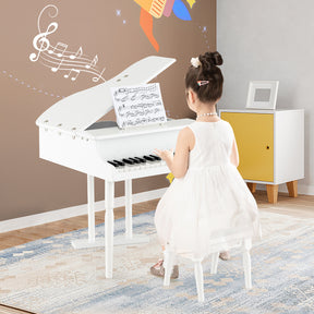 30-Key Kids Toys Piano Keyboard with Bench Piano Lid and Music Rack