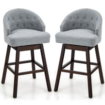 31 Inch Swivel Bar Stools Set of 2 Counter Height Bar Chairs with Adjustable Foot Pads and Sponge Padded Cushion