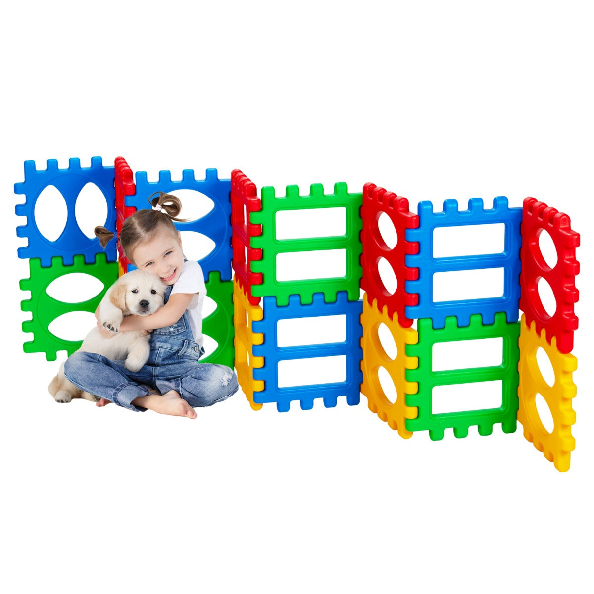 32 Pieces Big Waffle Block Set for Kids Toddler