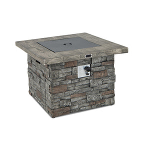 34.5" Propane Gas Fire Pit Table Weatherproof 2-in-1 Outdoor Square Fireplace Stainless Steel Burner with Adjustable Footpads and PVC Cover