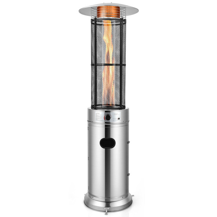 34000 BTU Stainless Steel Round Glass Tube Outdoor Patio Heaters