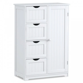 Laundry Room Bundle: Wooden Cabinet,Wall-Mounted Bathroom Storage, Clothe Dryer, Laundry Basket