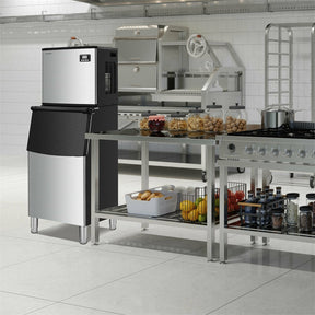 353LBS/24H Split Commercial Ice Maker Machine Full-Automatic Vertical Industrial Modular Ice Maker with 198 LBS Storage Bin
