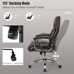 500lbs 360-degree swivel Height Adjustable Computer Chair for Home & Office