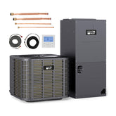 36000 BTU Ducted Central Air Conditioner Heat Pump System 3 Ton 208/230V Inverter Split AC with Multi-Position Air Handler Unit