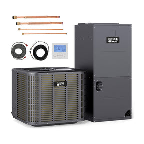 36000 BTU Ducted Central Air Conditioner Heat Pump System 3 Ton 208/230V Inverter Split AC with Multi-Position Air Handler Unit