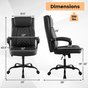 360° Swivel Executive Office Chair High Back Computer Desk Chair Managerial Chair with Padded Armrests and Thick Headrest Cushion