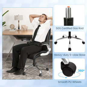 360° Swivel Heavy-Duty Executive Office Chair Computer Desk Chair with Rocking Function and Adjustable Headrest