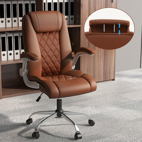 360° Swivel Heavy-Duty Executive Office Chair Computer Desk Chair with Rocking Function and Adjustable Headrest