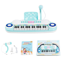 37 Keys Electronic Musical Instrument with Microphone, Multi-Function Keyboard Teaching Toy