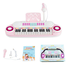 37 Keys Electronic Musical Instrument with Microphone, Multi-Function Keyboard Teaching Toy