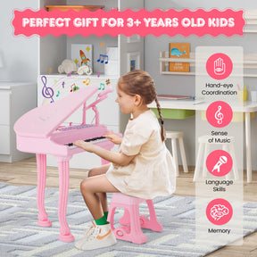 37 Keys Kids Piano Keyboard with Stool for 3+ Years Kids