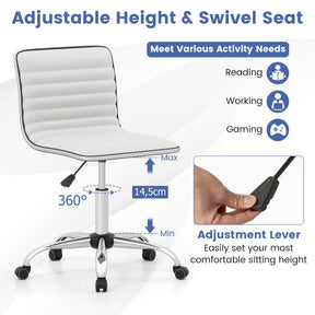 Task Chair Adjustable Office Chair w/ Swivel Seat Upholstered Computer Desk