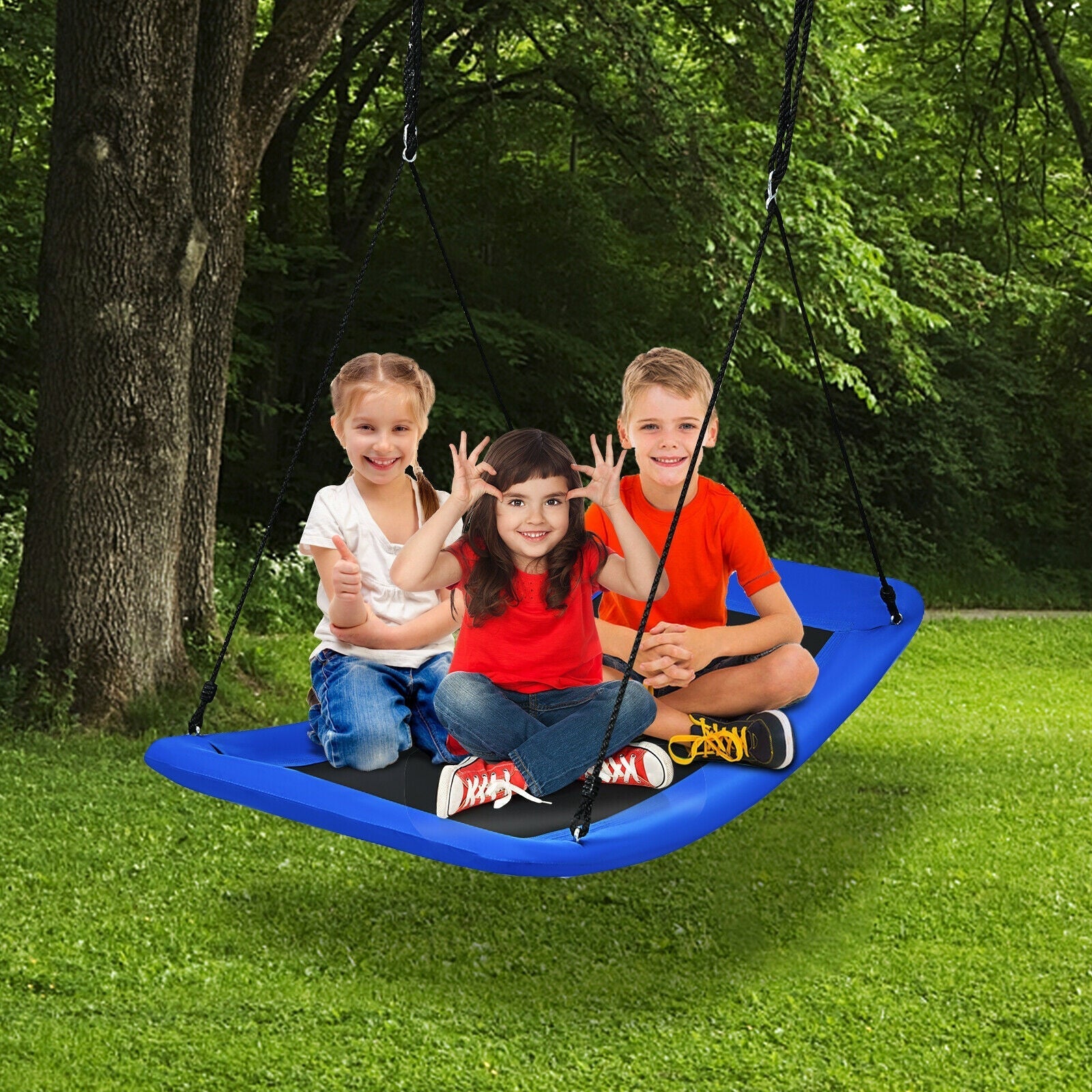 700lb Giant 60 Inch Skycurve Platform Tree Swing for Kids and Adults