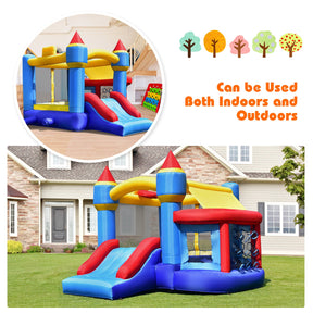 Multifunctional Inflatable Bounce House, Kids Jumper Bouncer for Backyard, Indoor & Outdoor Use