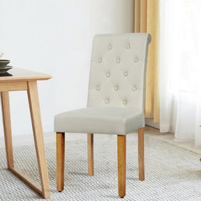 Set of 2 Tufted Dining Chairs
