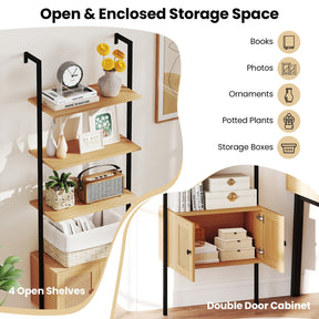 184cm Tall Wall-Mounted Bookshelf