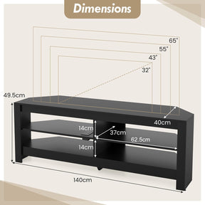 Corner TV Stand with Power Outlet