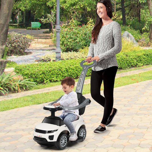 3-in-1 Kids Ride On Push Car with Horn, Music, Light Dancing to Music for Toddlers