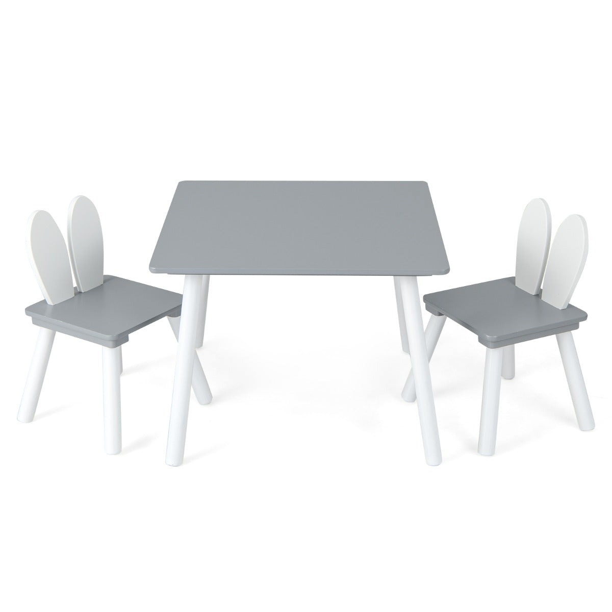 3 Pieces Kids Table and 2 Chairs Set for Arts, Crafts, Snack Time