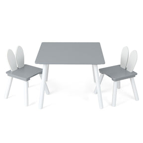 3 Pieces Kids Table and 2 Chairs Set for Arts, Crafts, Snack Time