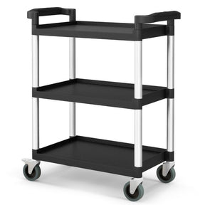 3-Tier Utility Cart with Lockable Wheels and Double Handles