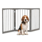 3-Panel Dog Gate 76cm Wooden Pet Fence
