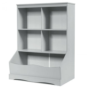 4-Cubby Kids Wooden Toy Storage Cabinet