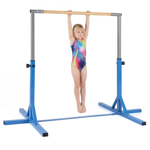 Gymnastics Bar, Adjustable Horizontal Kip Bar with 85-145 CM 12-Level Height