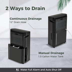 4500 Sq. Ft Dehumidifier 57 Pint Large Quiet Dehumidifiers with 24-Hour Timer and Overflow Protection