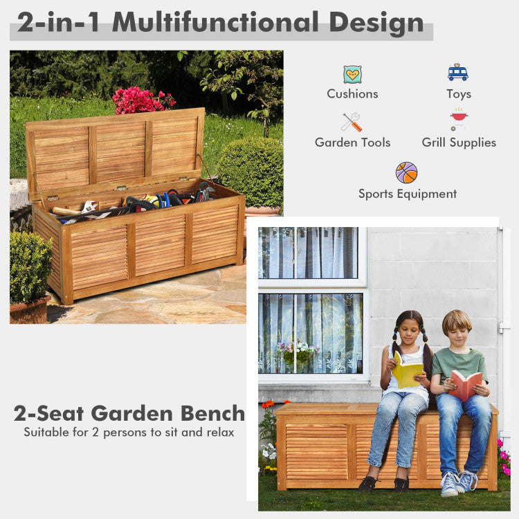 47 Gallon Deck Storage Bench Box Organization Tools