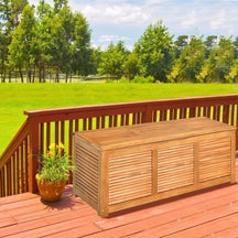 47 Gallon Storage Container Box Deck Bench Tools Organization Bin