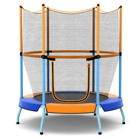 48 Inch Trampoline for Kids with Safety Enclosure Net and Curved Metal Legs