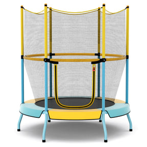 48 Inch Trampoline for Kids with Safety Enclosure Net and Curved Metal Legs