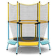 48 Inch Trampoline for Kids with Safety Enclosure Net and Curved Metal Legs